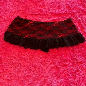 Sexy thong with attached skirt